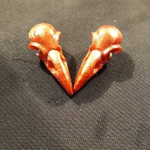 Raven Skull Resin Heads Set Of 2